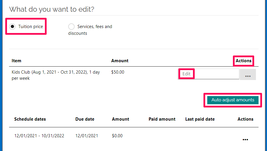 edit tuition price