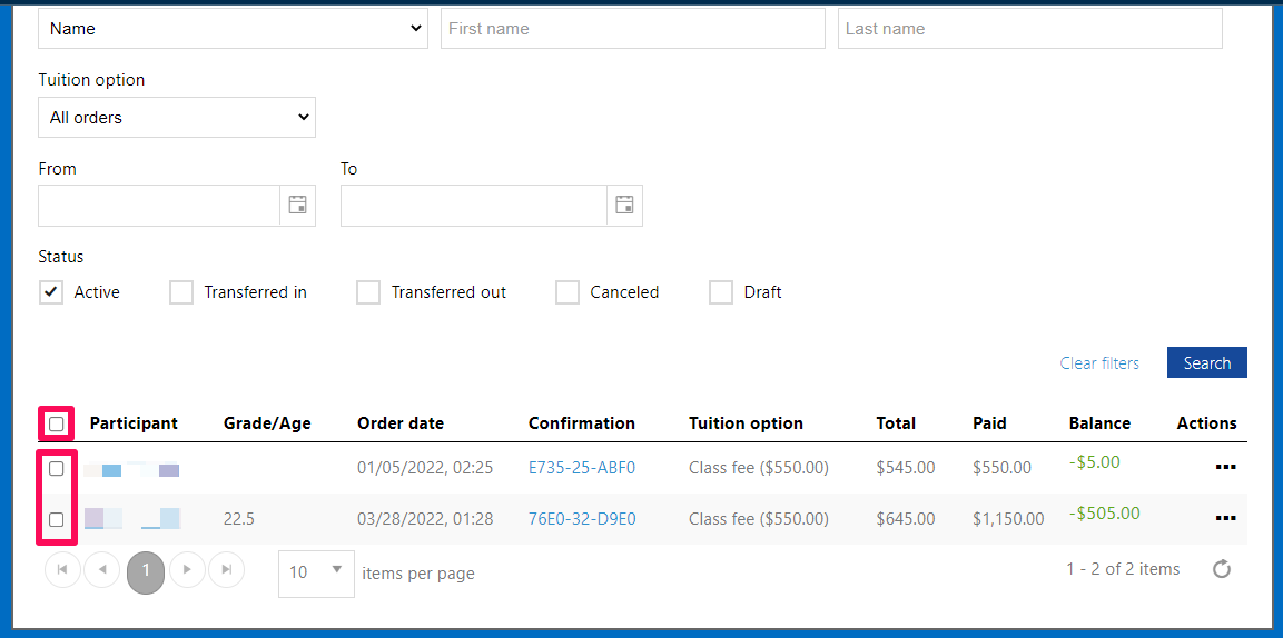 orders