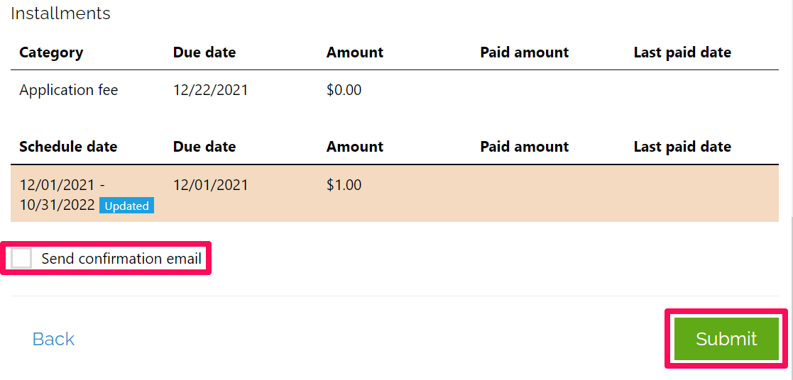 tuition fee send email
